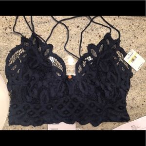 Free People Bralettes Size Medium Navy